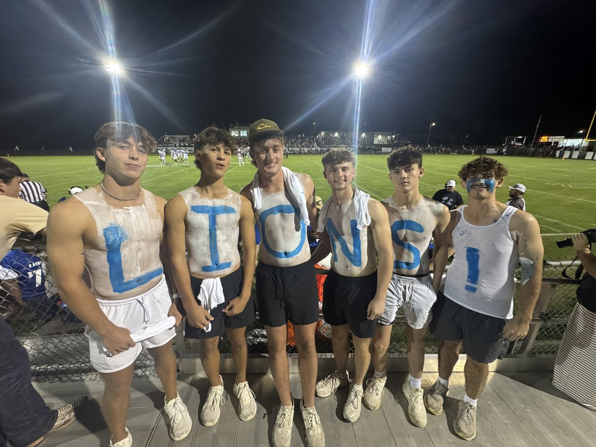 Shoutout to these guys for leading the charge in the student section at Smithville last night! #GoLions