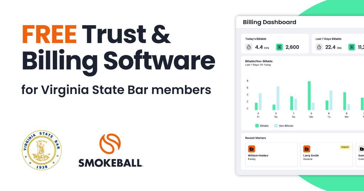 Join us Tues, Sept 30, at noon for a FREE 1-hour CLE webinar with Smokeball Bill—trust and billing software for law firms. Learn the top 10 mistakes attorneys make when managing trust accounts and show you how to avoid them with confidence. bit.ly/Smokeball-Webi…