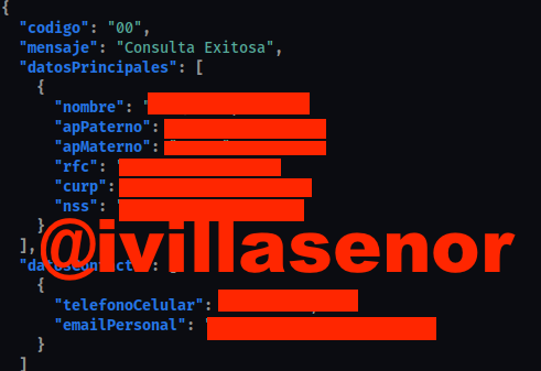 En <a href="/Tu_IMSS/">IMSS </a> evitan la palabra «hackeo» y atribuyen todo a una «posible filtración» por parte del personal. 

¿Y por qué en <a href="/Infonavit/">Infonavit</a> no dicen absolutamente nada? Ahí son 86 millones de registros comprometidos.

Me han informado que el instituto corrigió la vulnerabilidad (es