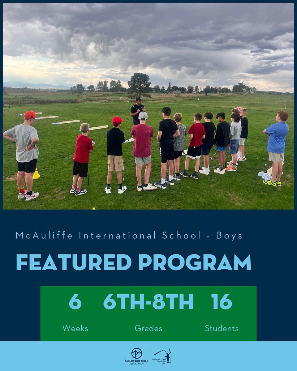 𝑭𝒆𝒂𝒕𝒖𝒓𝒆𝒅 𝑷𝒓𝒐𝒈𝒓𝒂𝒎 𝑭𝒓𝒊𝒅𝒂𝒚

Each fall, the CGA hosts an after-school golf club for boys at McAuliffe International, introducing the game to students who might not otherwise have the chance to play.

Limited to 16 participants with a waitlist every season, the