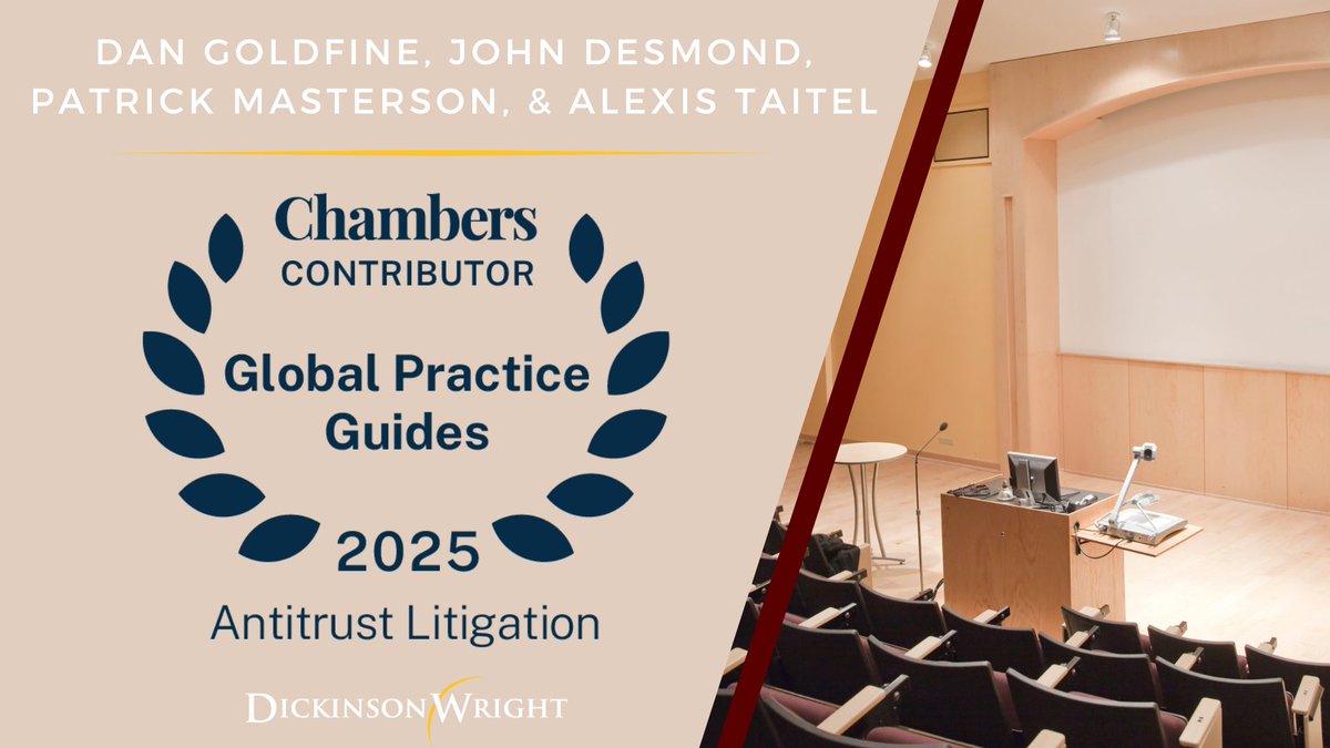 Dan Goldfine, John Desmond, Patrick Masterson, and Alexis Taitel recently co-authored a chapter for the <a href="/ChambersGuides/">Chambers and Partners</a> Antitrust Litigation 2025 Global Practice Guide titled "Trends and Developments." To read more, click here: bit.ly/3VYAkpS #antitrustlitigation