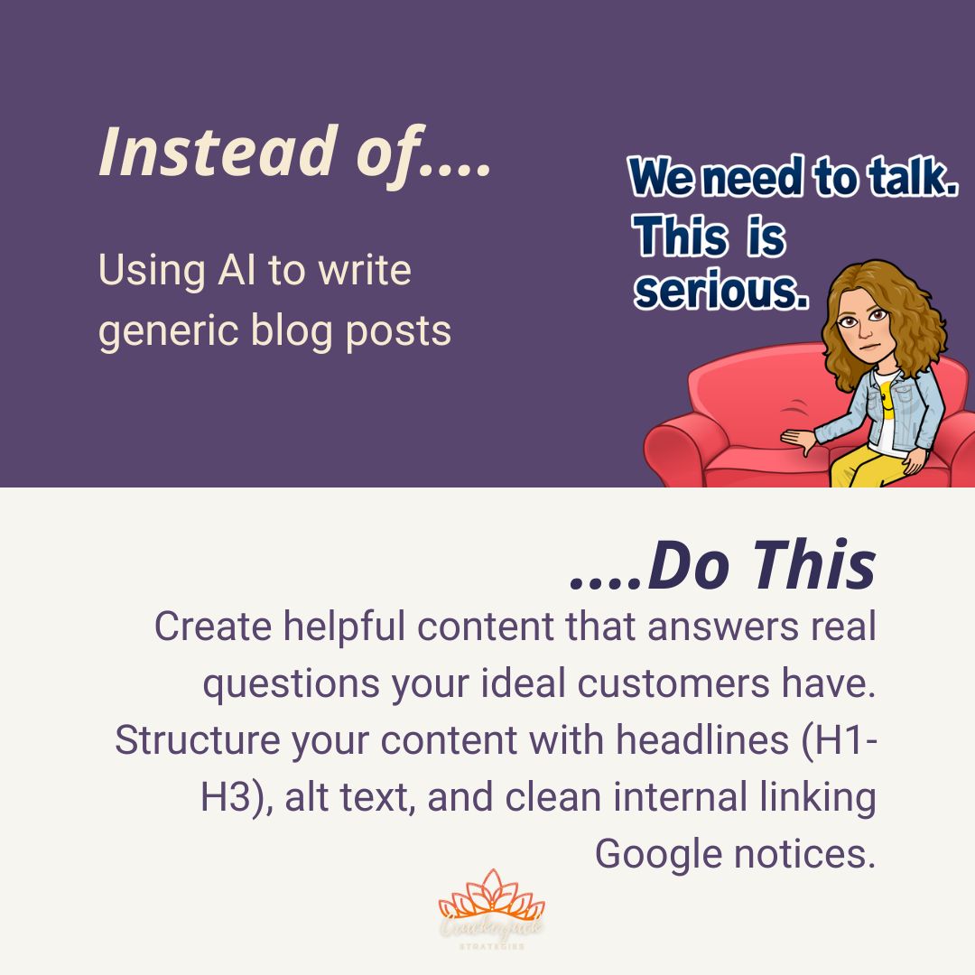 CrackerjackStr's tweet image. Instead of publishing generic AI-generated blog posts…
📌 Write content that actually answers the questions your ideal customers have.
AI can help you start, but strategy helps you rank. 💥

#LocalSEO #GoogleMapPack #CrackerjackTips #AIContent #SmallBusinessMarketing