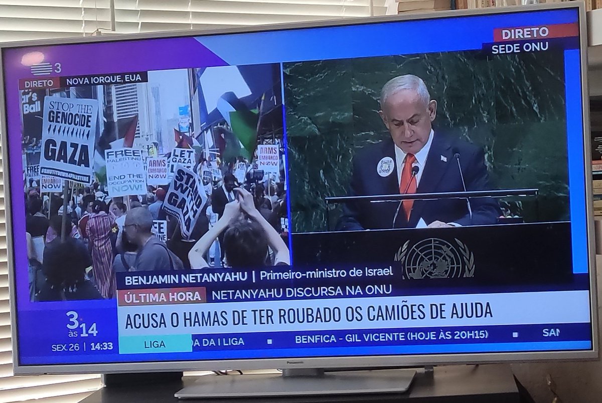 Aonde já vão os 15 minutos de discurso atribuído a Netanyahu? 
Netanyahu e Trump são mais iguais, até na Assembleia Geral da ONU!