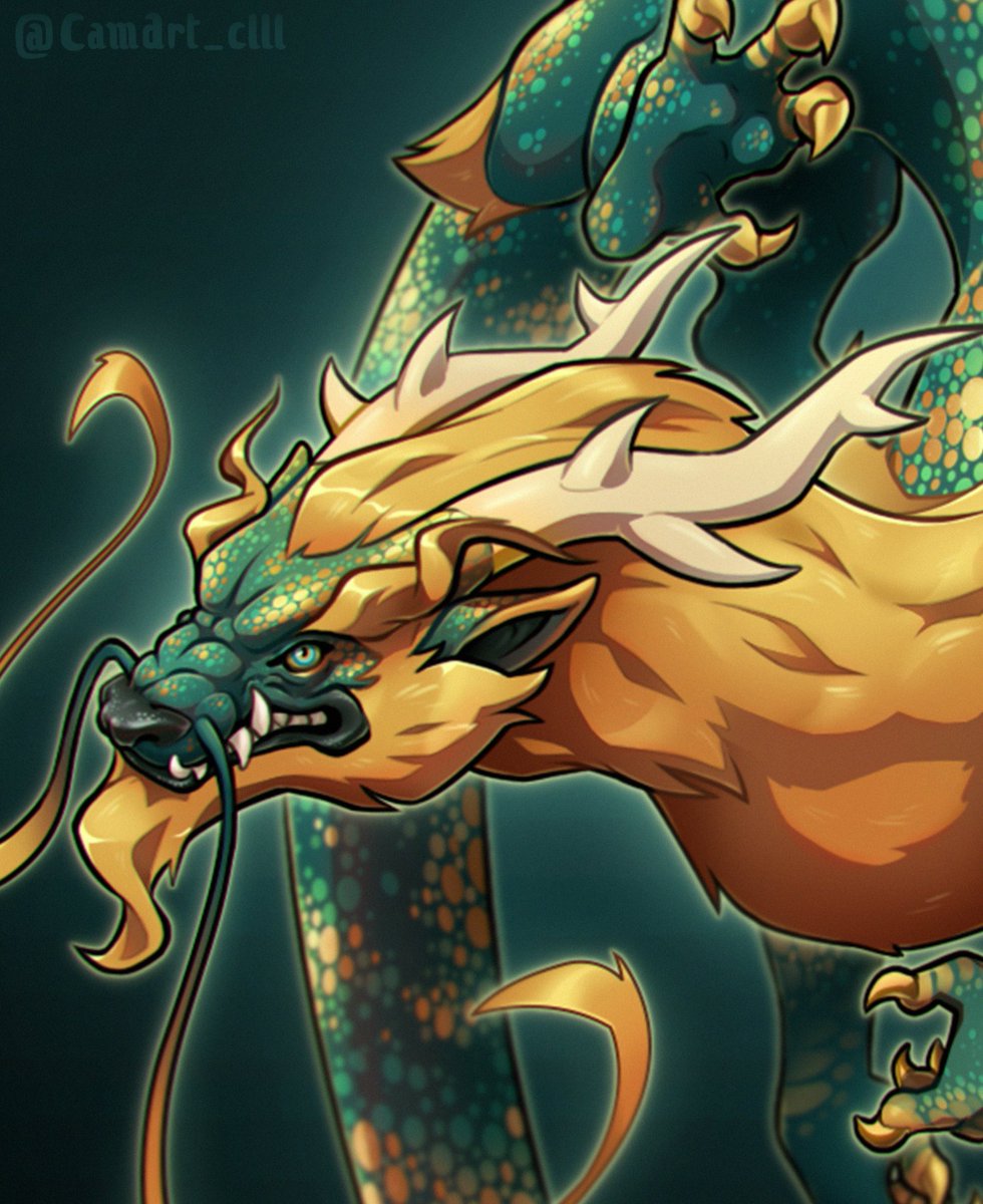 Oriental dragon #dragon #gold #drawing