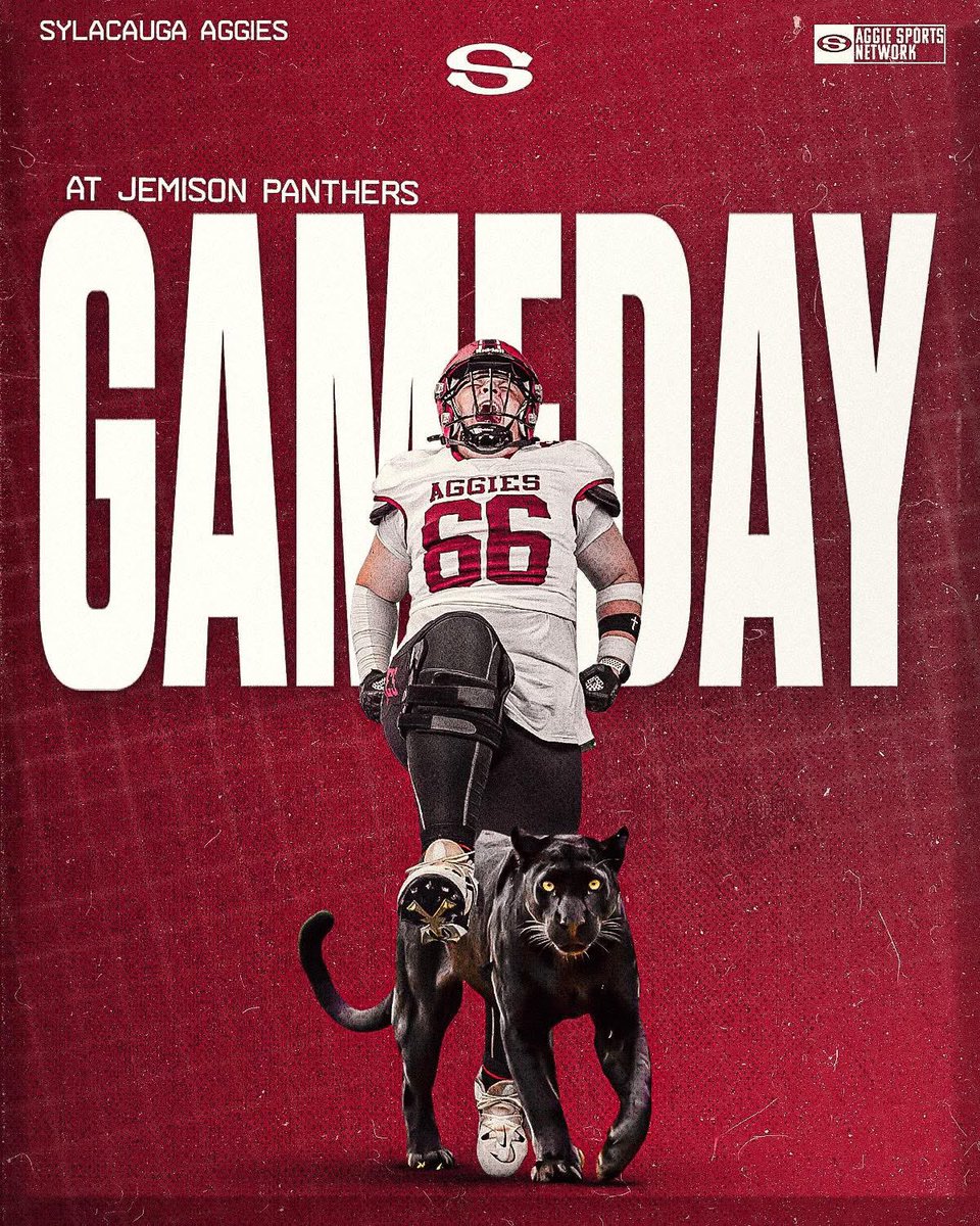 🏈GAMEDAY
🆚Jemison 🐆
⏰ 7:00
🏟️ Panther Stadium
📻 WSGN
📺 The Aggie Sports Network