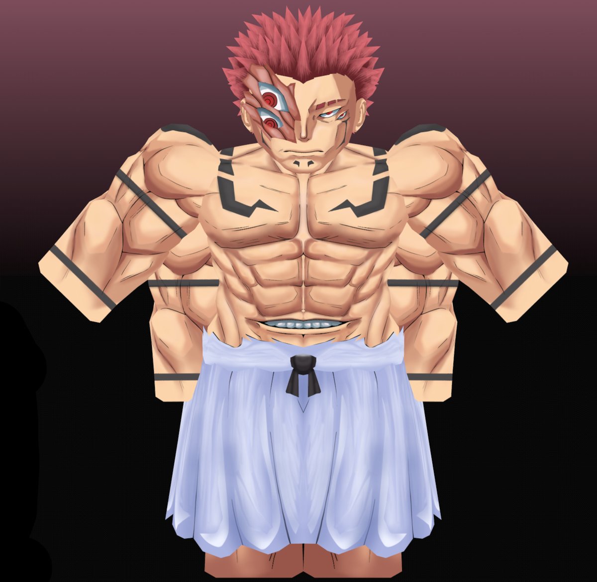 itzmahdirx's tweet image. heian era sukuna, based on @Weenie_Dev 's concept art
#ROBLOX #robloxart #RobloxDevs #JujutsuKaisen