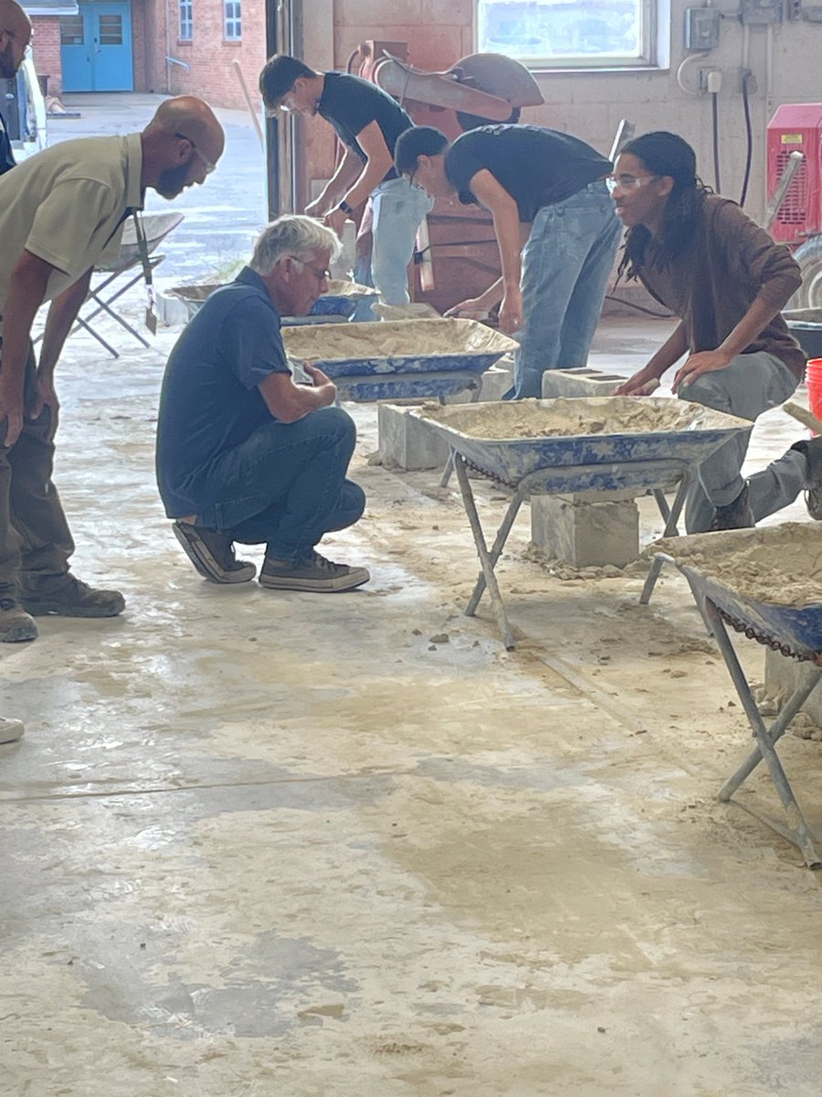 TechCenterVB's tweet image. Masonry JR Block Layer Competition! 
Tristan Donahue, 1st round winner, BHS
Marcus Golding, 2nd round winner, SHS
Uriah O’Neal, 3rd round winner &amp;amp; Overall Junior Block Layer Champion, THS

Judges
Joe Corriveau, VA Masonry Assoc
Snow Jr. and King Co
#VBCPSCommunityPartners