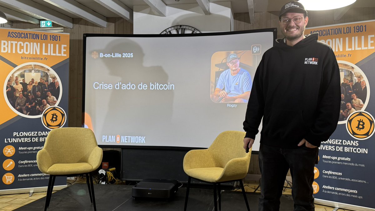 Crise d'ado de #Bitcoin au #BonLille 2025
Par <a href="/Rogzy_DB/">Rogzy</a> de l'initiative <a href="/planb_network/">Plan ₿ Network</a>