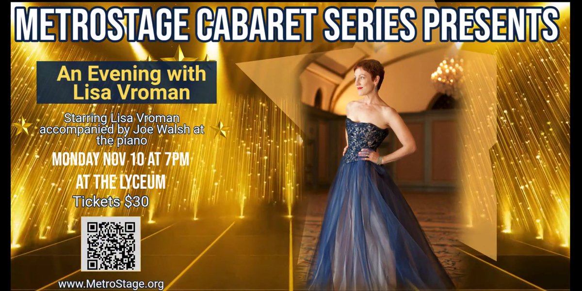 MetroStage at the Lyceum presents An Evening with Lisa Vroman - mailchi.mp/metrostage/met…