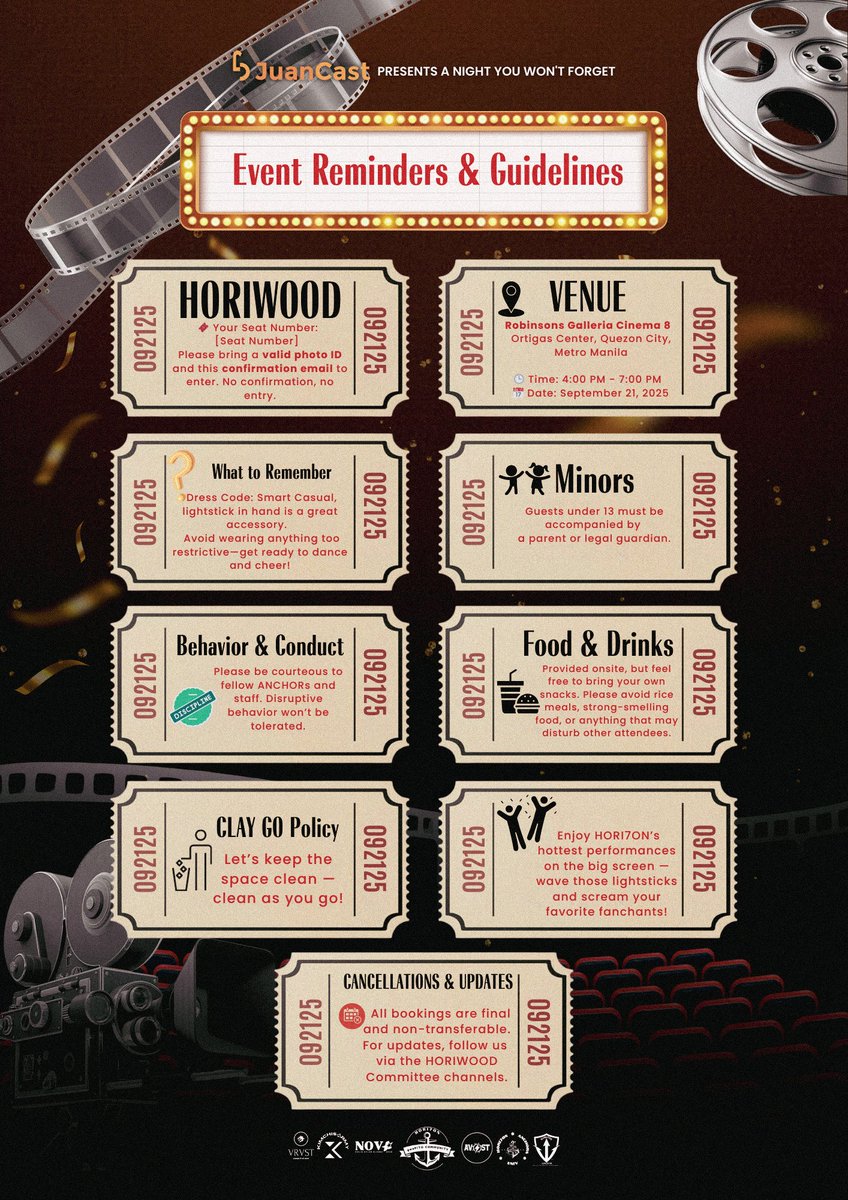 The d-day is almost here! Join us as we light up the big screen and cheer for HORI7ON in a special cinematic event full of energy, music, and community! 

📍 Venue: Robinsons Galleria Cinema 8, Ortigas Center, Quezon City
📅 Date &amp; Time: September 28, 2025 | 4:00 PM – 7:00 PM

🆔