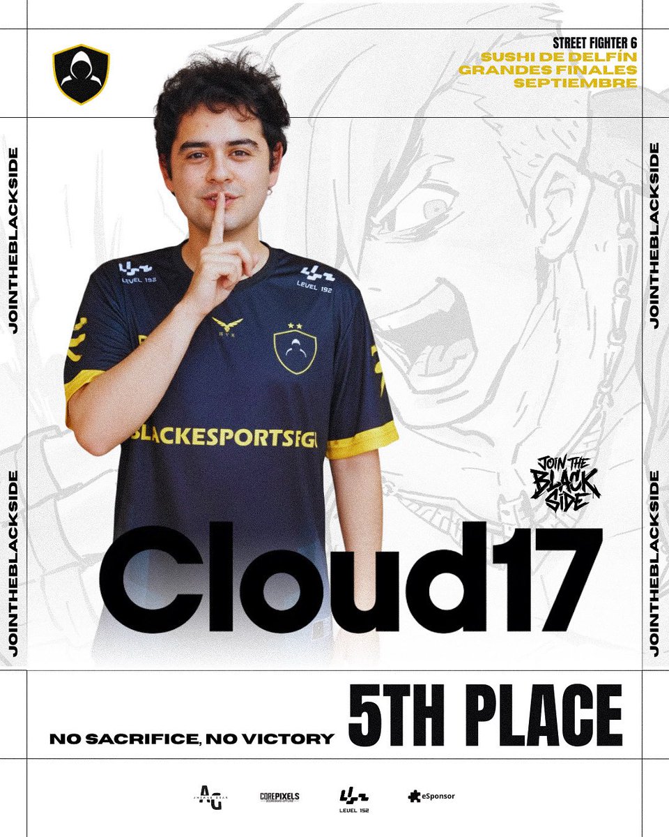 blackesportsfgc's tweet image. 5to lugar para @Cloud_17st , acostumbrado ya a los podios, el mejor Ed player de Chile repesentando a Black en #SushideDelfín grandes finales!

Vamos por mas! #JoinTheBlackside