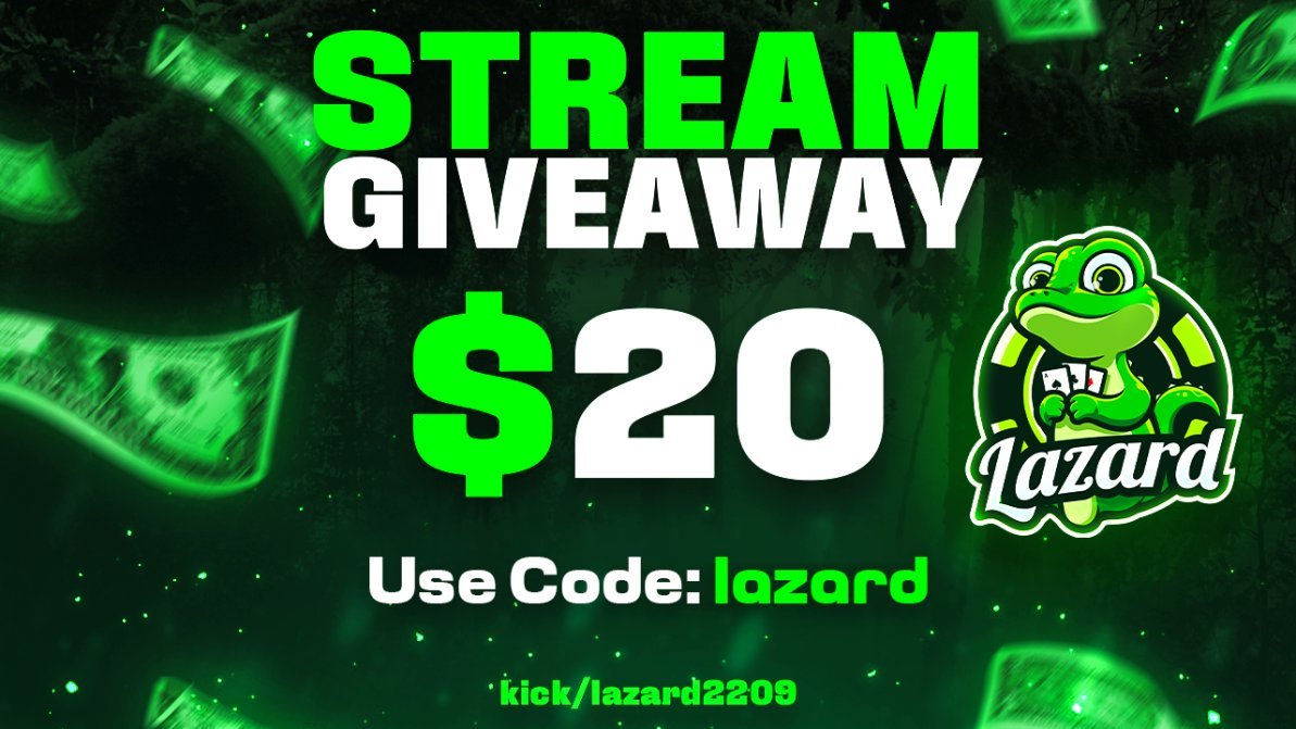lazarddx's tweet photo. 💰20$ GIVEAWAY for a active that RT this post!
🔴Im live on Kick right now! https://t.co/0dEoe17z0o
✅RT + TAG 1 (active in stream)
🔥Doing a tournament on hypebet! 20$ winner!
#Giveaway #hypebet #bonusbuys #hypedrop #stream #livegames #casino #casesgg #upgrader #kick https://t.co/0BiEUzEVhj