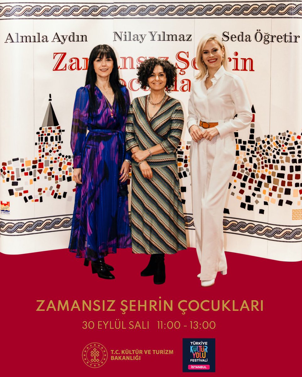 “Zamansız Şehrin Çocukları” yazarları Seda Öğretir, Almıla Aydın ve Nilay Yılmaz Kültür Yolu Festivali kapsamında, 30 Eylül Salı günü Kazlıçeşme Sanat’ta. 
Not: 12-15 yaş arası çocuklar için uygundur.
