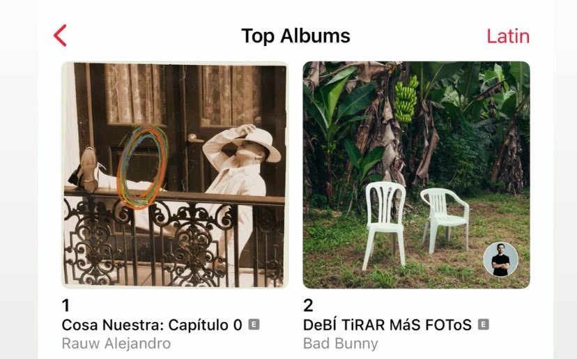 Rauw Alejandro #1 en el chart de Apple Music con el Álbum Cosa Nuestra - Capitulo 0 🔥🔥🔥