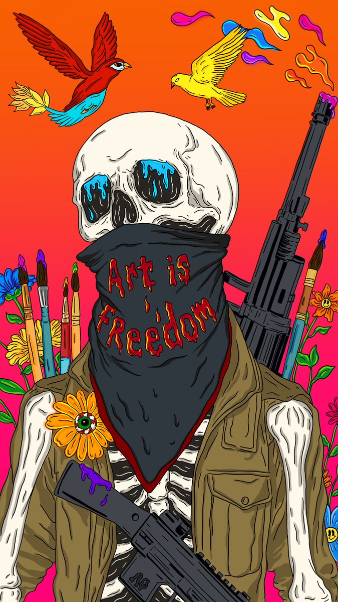 Born from the <a href="/rioartresidency/">Rio Art Residency</a>  ‘Art is Freedom’ is my 1/1 piece, it will be exhibited tonight in our group show 'When Pixels Learned to Samba' at Offline Gallery, NYC, Sept. 26  <a href="/SuperRare/">SuperRare</a> 🇧🇷

This work was inspired by my research into Brazil’s military occupation from 1965 to