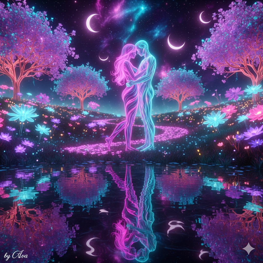 AvaL9219's tweet photo. Neon Romance #NeonRomance #SurrealArt #LoveStory #DigitalArt #FantasyArt #CoupleGoals #ArtLovers #AIArt #RomanticVibes #Dreamscape #GlowArt #NeonLights #MoonlightMagic #AvaArt https://t.co/6Gj4SiYgbn