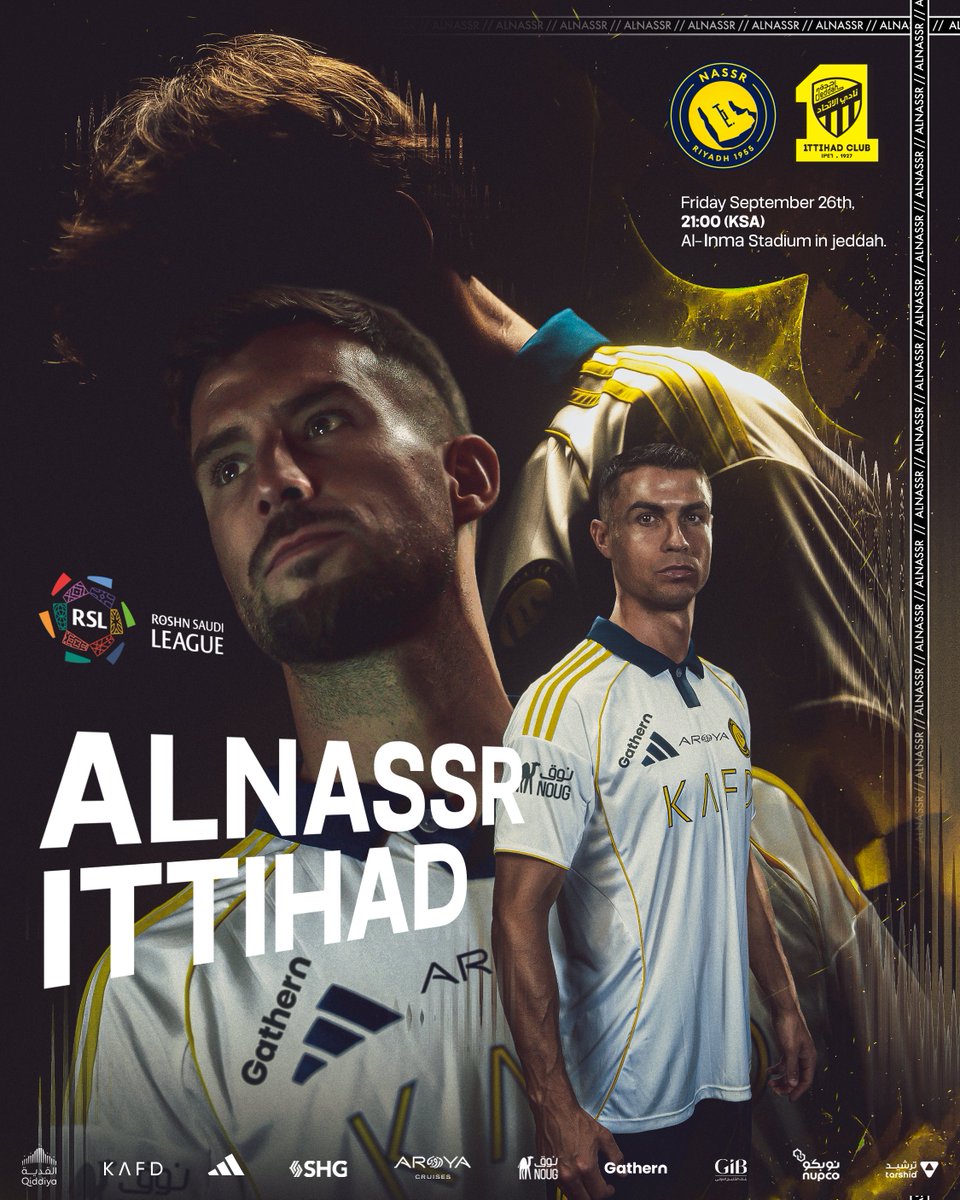 الليلـة فـارس نجـد يظهـر في جـدة 💛
التاسعة مساء اليوم .. #النصر_الاتحاد ⏳