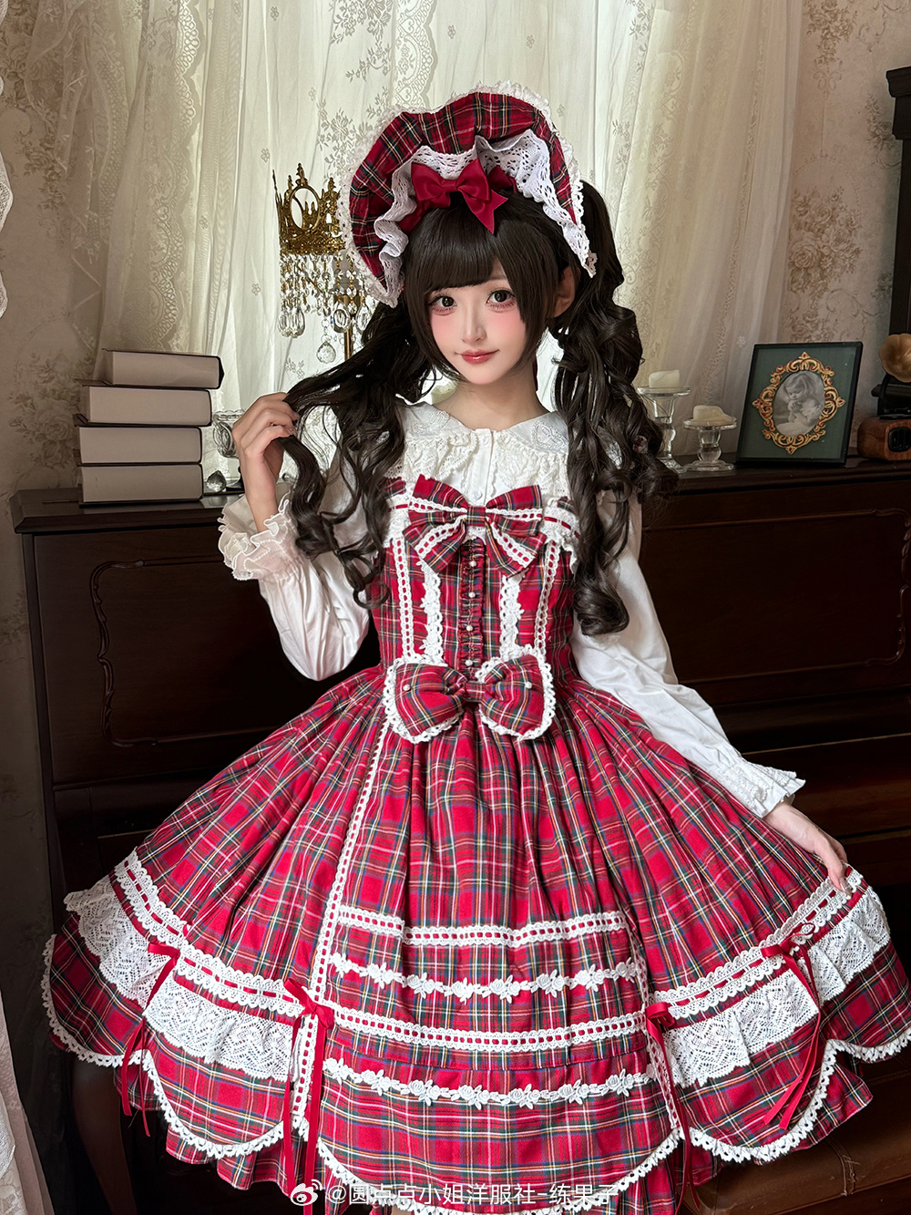 【かなん】ロリィタJSK ブラウス ボンネット　懐古　ブラック 甘ロリ かなん様専用】ロリィタJSK ブラウス ボンネット 懐古 ブラック