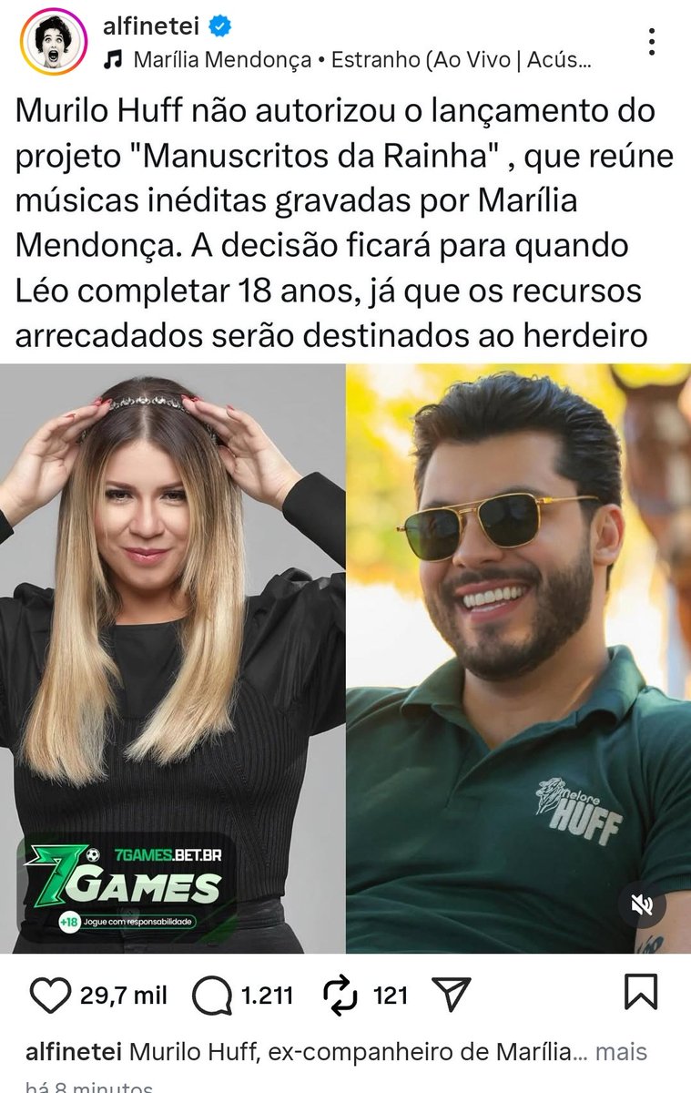 Ele conseguiu a guarda total né ?? Eu acho certíssimo,quando o Léo completar a maioridade decide o que vai fazer com as músicas da mãe