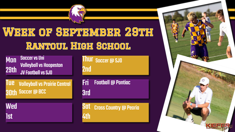 There is no rest for the weary, the Eagles come off of homecoming week with a busy week.  Come out and support them.