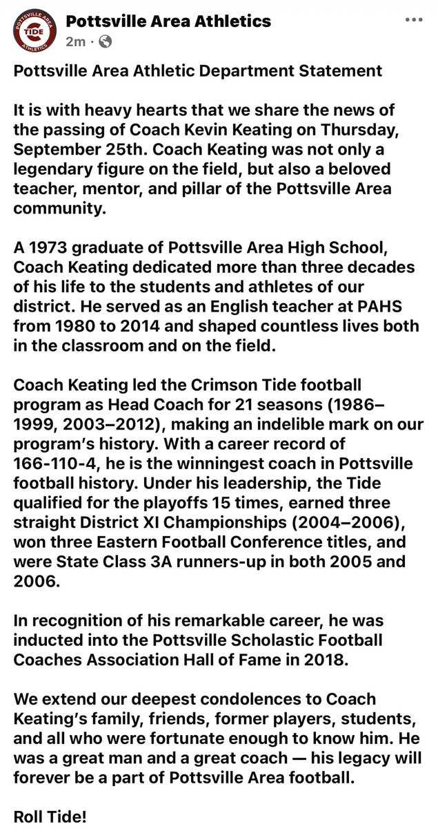 Pottsville Athletics tweet media