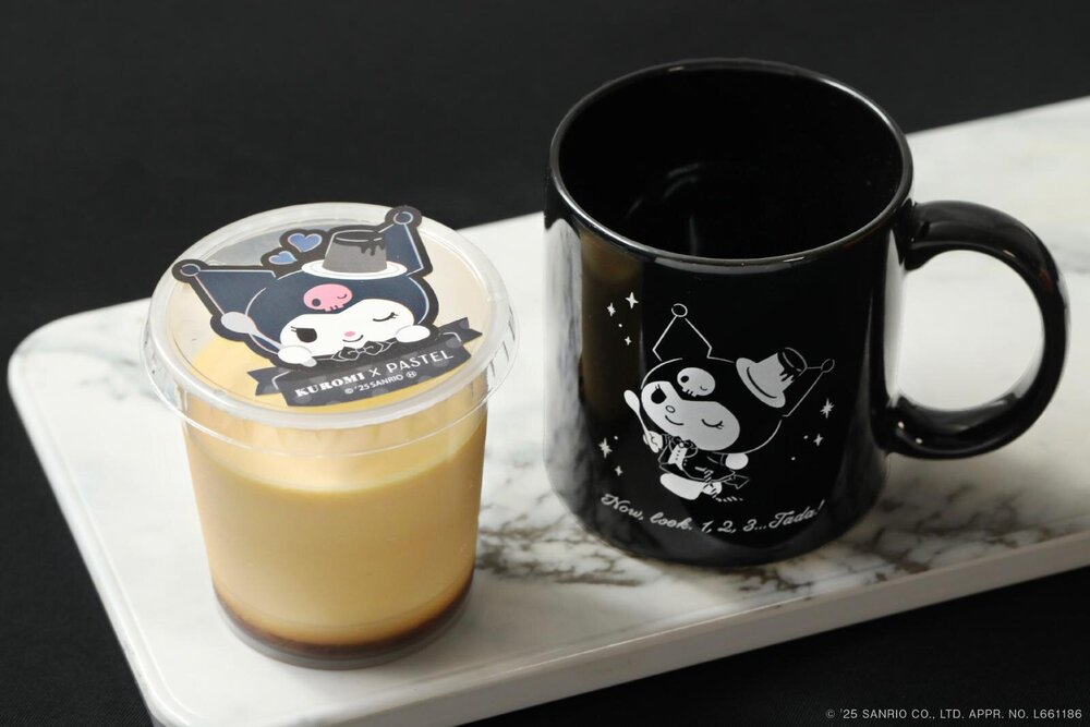 クロミ×パステル「まっくろずきんプリン」クロミの"黒ねこ姿"チョコプリンも - fashion-press.net/news/138640