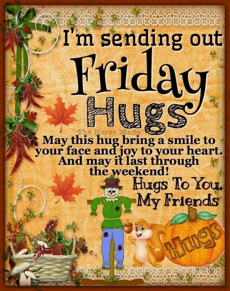 Happy Friday, lovelies!! {{{hugs}}} ✿(◠‿◠)✿
I hope you all have the most beautiful day and weekend. xx 🍂🎃🌞🌻🤗💖
#TGIF #HappyFriday #Peace #Love #Smile #Hugs #BeGrateful #BeKind #SpreadLoveNotHate