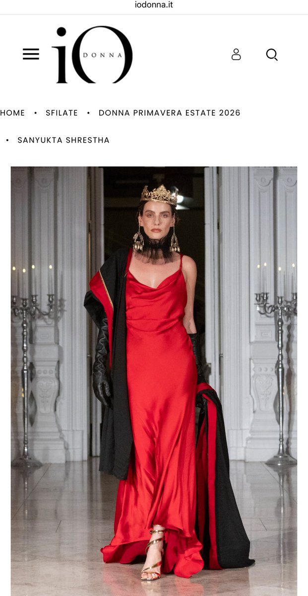 Thank you <a href="/IOdonna/">iodonna</a> 🇮🇹 for the beautiful press coverage for The NEWARS 1901, SS26 Sanyukta Shrestha <a href="/LondonFashionWk/">London Fashion Week</a> <a href="/BFC/">BFC</a> 

iodonna.it/moda/sfilate/s…