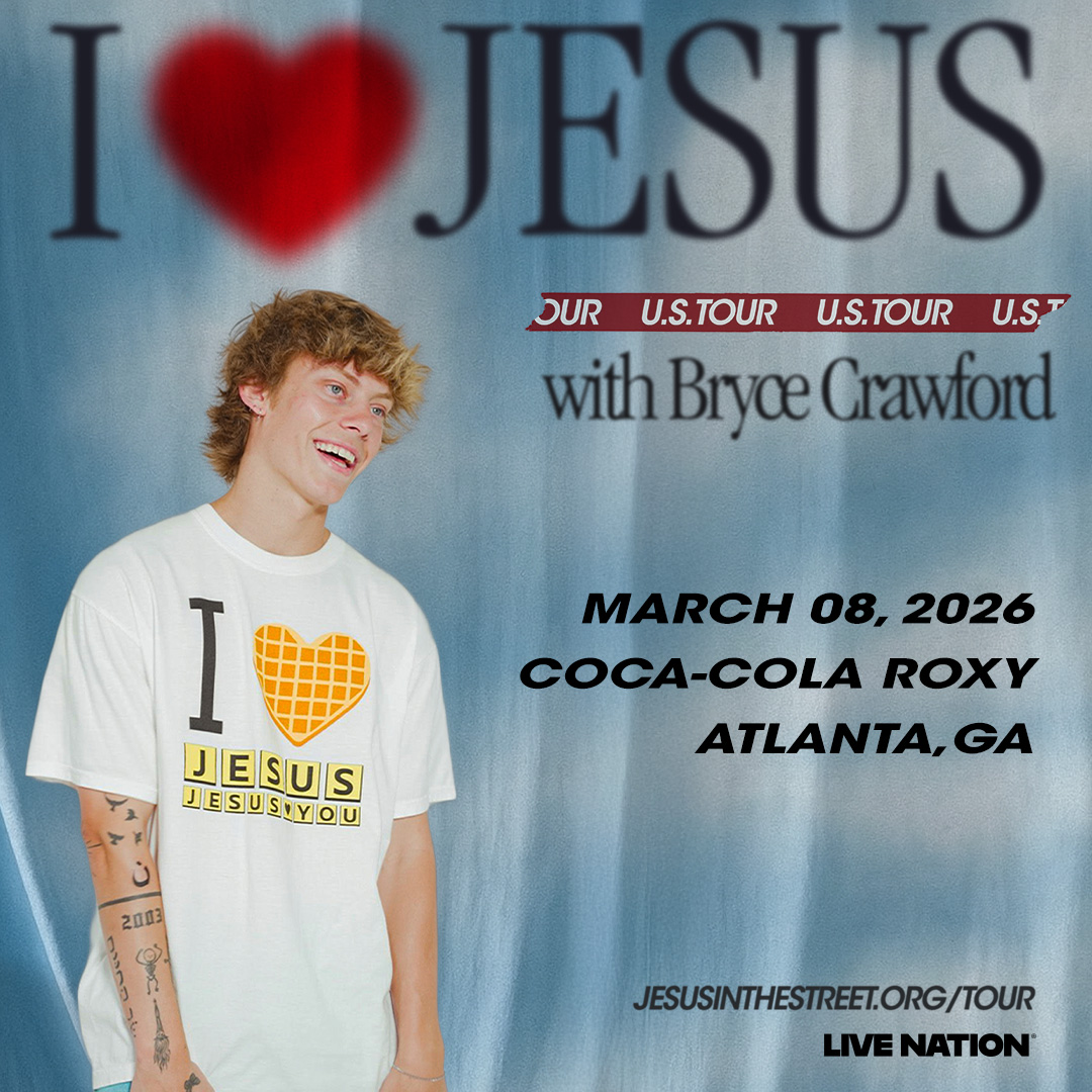 CocaColaRoxy's tweet image. ❤️ ON SALE NOW ❤️ Bryce Crawford’s I LOVE JESUS U.S. TOUR is hitting our stage on March 8!

🎫 Grab your tickets: livemu.sc/3VzPcLo