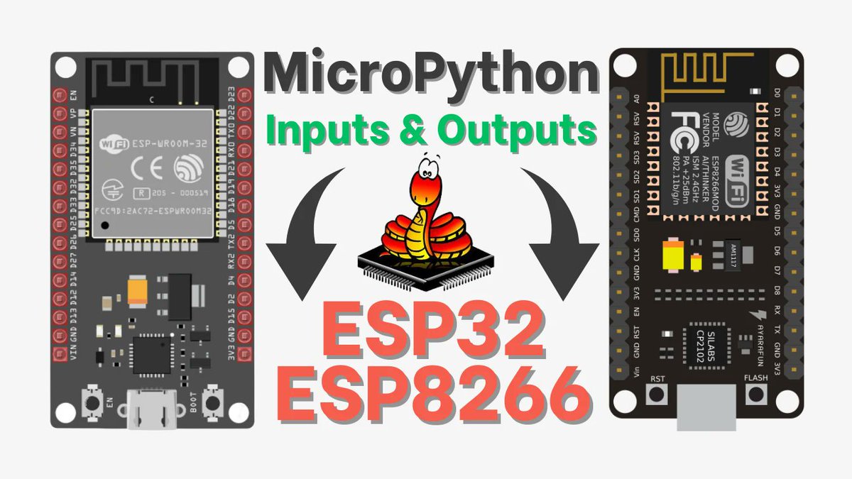 ebokify's tweet image. ESP32/ESP8266 Digital Inputs and Outputs with MicroPython
ebokify.com/esp32-esp8266-…
🔥 Top 6 ESP32 eBooks for $20
ebokify.com/top-6-esp32-eb…
#ESP32 #ESP32S3 #ESP32C6 #ESP32CAM #ESP32Display #ESP32Project #ESP32Tutorial #Espressif #Arduino #IoT #Microcontroller #EmbeddedSystems