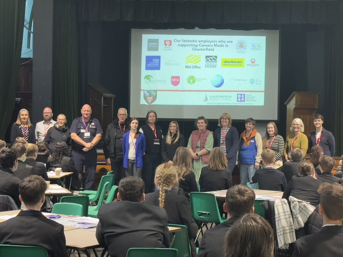 DEBP CIO (@directebp) on Twitter photo We had a fantastic time delivering #CareersMadeinChesterfield <a href="/NetherthorpeSch/">Netherthorpe School</a> this week!
Working in teams, students got stuck into a range of real-life town planning activities - led by local employers - based on the 2023 Chesterfield floods.
#Chesterfield <a href="/ChesterfieldBC/">Chesterfield Borough Council</a> We had a fantastic time delivering #CareersMadeinChesterfield <a href="/NetherthorpeSch/">Netherthorpe School</a> this week!
Working in teams, students got stuck into a range of real-life town planning activities - led by local employers - based on the 2023 Chesterfield floods.
#Chesterfield <a href="/ChesterfieldBC/">Chesterfield Borough Council</a>