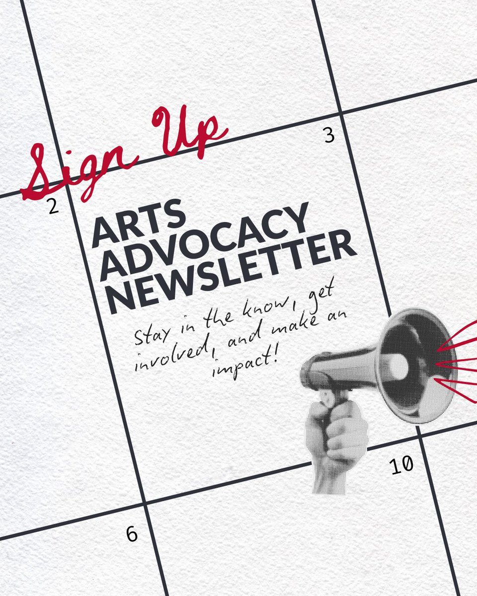 Our newsletter is your best resource for staying on top of arts advocacy in Oklahoma. 

Sign up for our newsletter today and receive our next newsletter on October 3!
secure.everyaction.com/5w6CPKFsYEmu9x… 

#OKforArts #ArtsAdvocacy #Newsletter #SupportTheArts