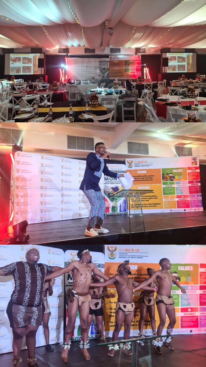 What an amazing day. Started off this morning at The Department of Justice and Constitutional Development. What a great way to celebrate heritage day.  MC duties  🎤 

Now off to QwaQwa for comedy 🎭 🕺.