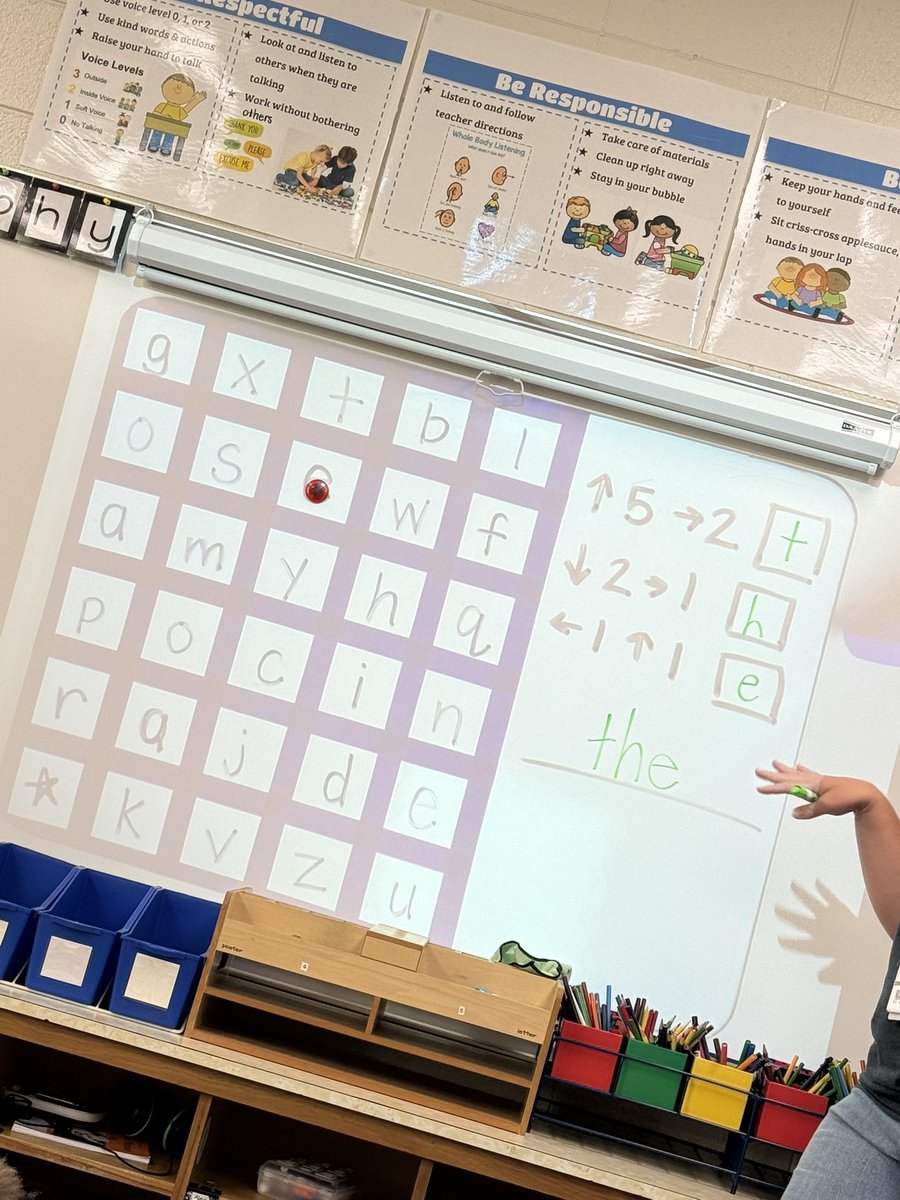 Morning reboot today. <a href="/KinderTeacherA/">Analise Letner</a> introduced coding UFLI heart words.