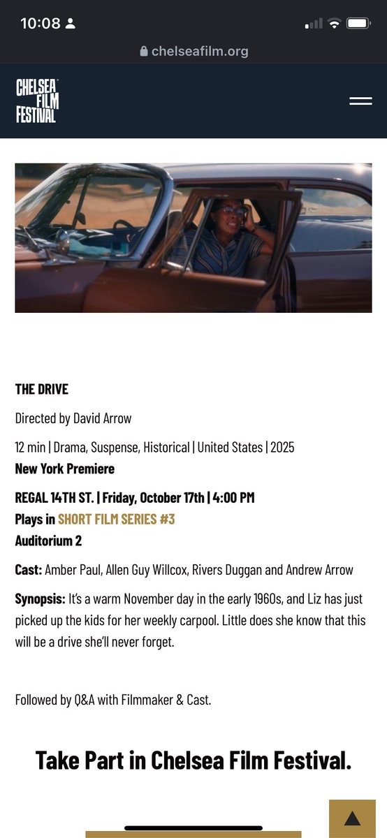 Allen Guy Wilcox (@allengwilcox) on Twitter photo Check out THE DRIVE at <a href="/chelseafilm/">Chelsea Film Festival</a> Check out THE DRIVE at <a href="/chelseafilm/">Chelsea Film Festival</a>
