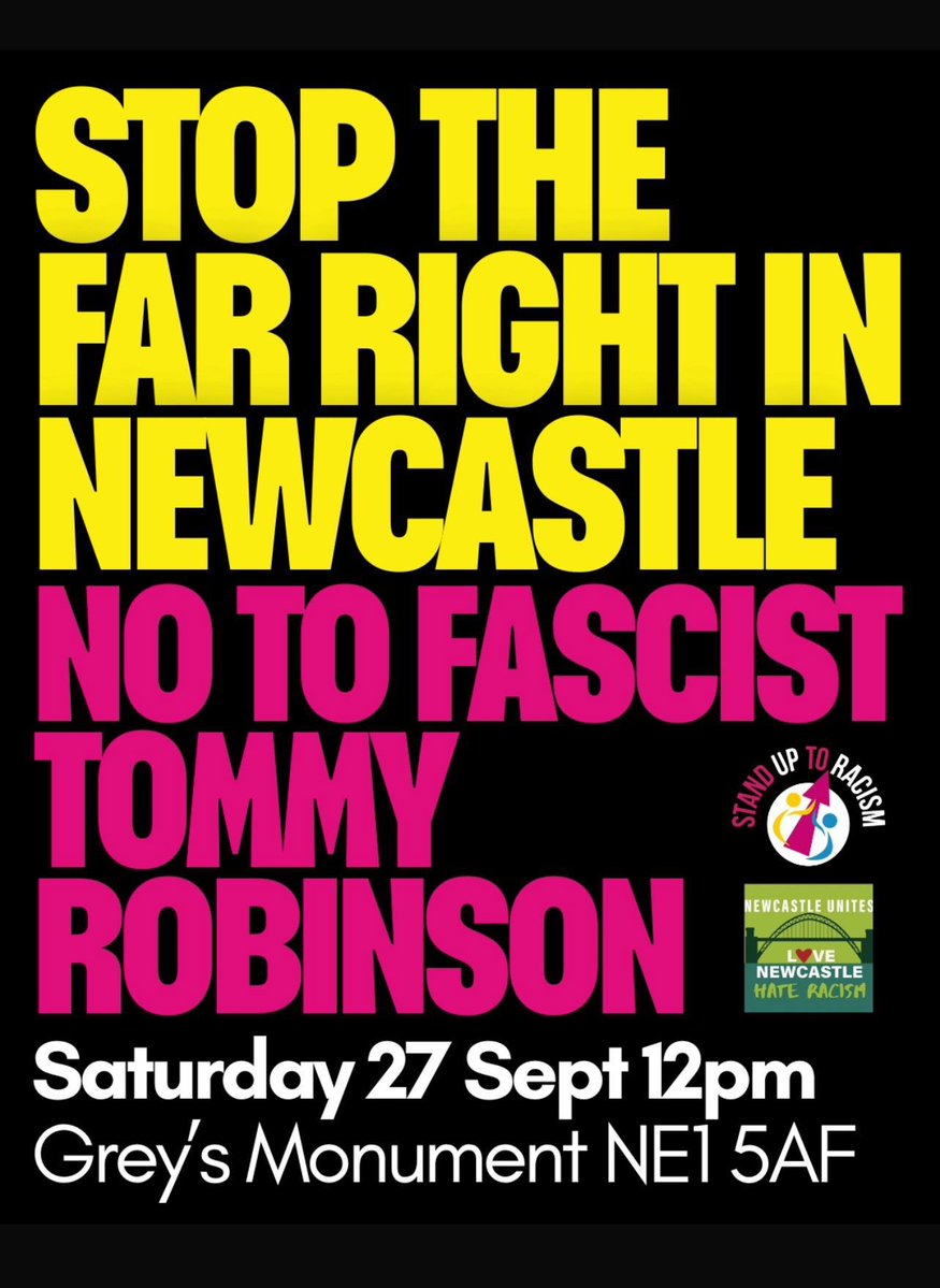It currently looks like they're going to attempt to march on the hotel in the city centre that's been the focus of protests; there are going to be two big counterdemos in town to stop them doing that. If you're in the NE you very much should be there if you can