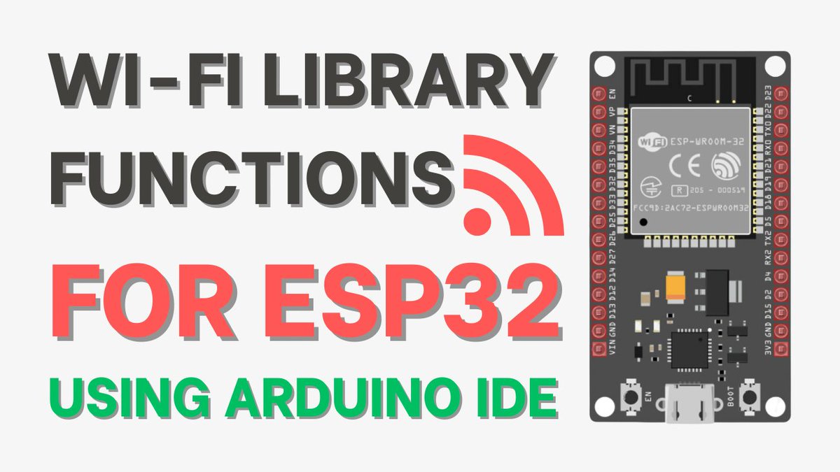 ebokify's tweet image. Useful Wi-Fi Library Functions for ESP32 (Arduino IDE)
ebokify.com/useful-wi-fi-l…
🔥 Top 6 ESP32 eBooks for $20
ebokify.com/top-6-esp32-eb…
#ESP32 #ESP32S3 #ESP32C6 #ESP32CAM #ESP32Display #ESP32Project #ESP32Tutorial #Espressif #Arduino #IoT #Microcontroller #EmbeddedSystems