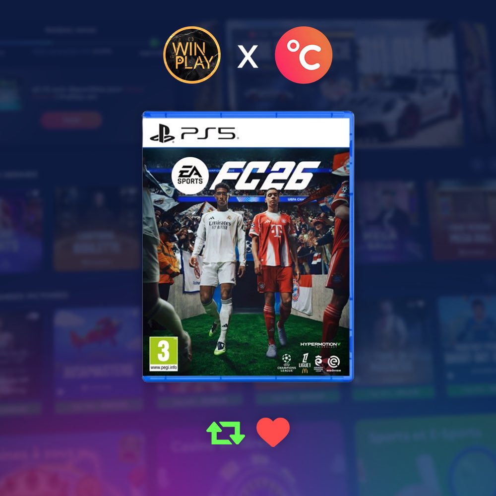 Win_PlayBet's tweet image. ♥️ • Jeu concours : FC26 A GAGNER • 

🔄 • RT &amp;amp; FOLLOW @Win_PlayBet &amp;amp; @celsiuscasino 

🔂 • TIRAGE AU SORT DEMAIN 17h00