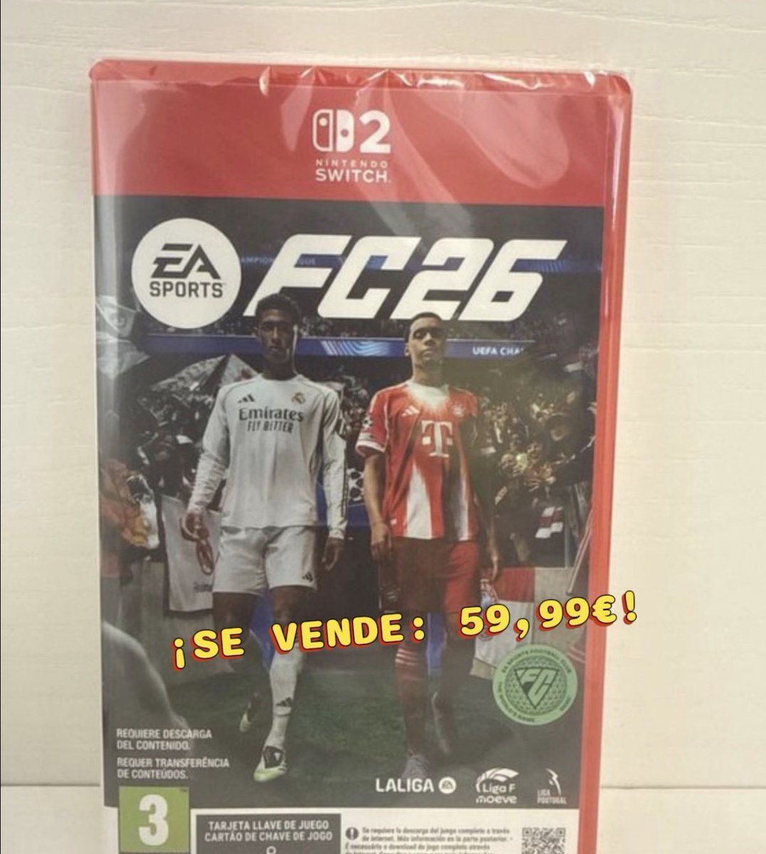 engr_kaaiser's tweet image. EA FC 26 para la Switch 2.

🏷️59,99€
