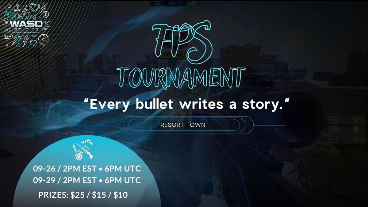 🏆 $WASD FPS Tournament

dash.wasdstudios.games

❌ANTI CHEAT ENABLED!  
Enhanced web3 verification.

$ Must hold 10k tokens 

1. Upload score to discord
2. Record some gameplay and upload to discord.
3. Upload to scores chat.
4. Post a tweet with you playing!