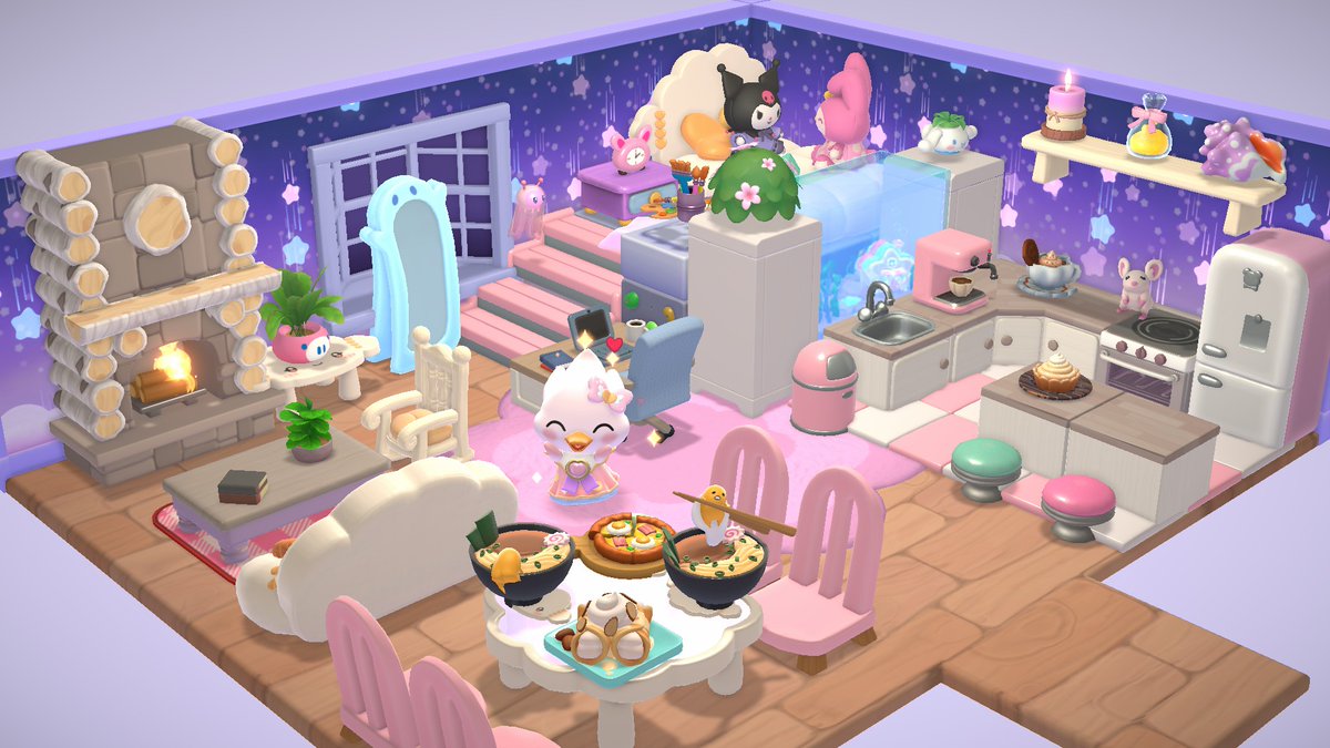 Corellyxd's tweet image. mój domek w hello kitty island adventure