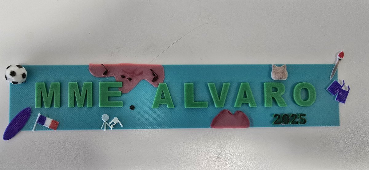 SevsSevens's tweet image. Last year our Grade 7s designed name plates for our classroom doors. 

We are printing them using our @BambulabGlobal 3D Printer and painting some parts!

@TCDSB @TCDSB21C