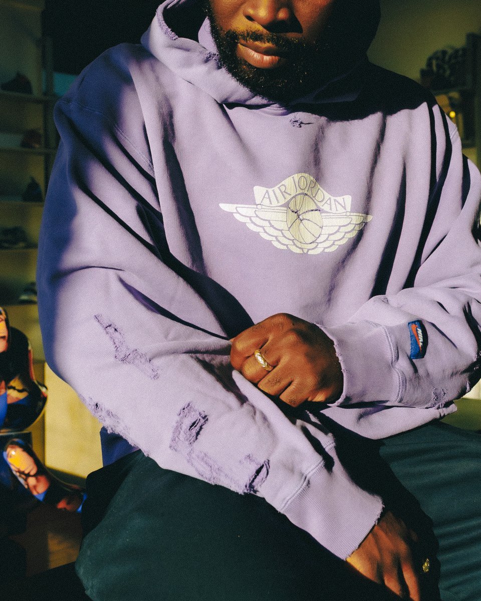 The Jordan Rare Air Fleece Pullover Hoodie (Purple Earth) is available now in-store, online, &amp; in the Burn Rubber app.
