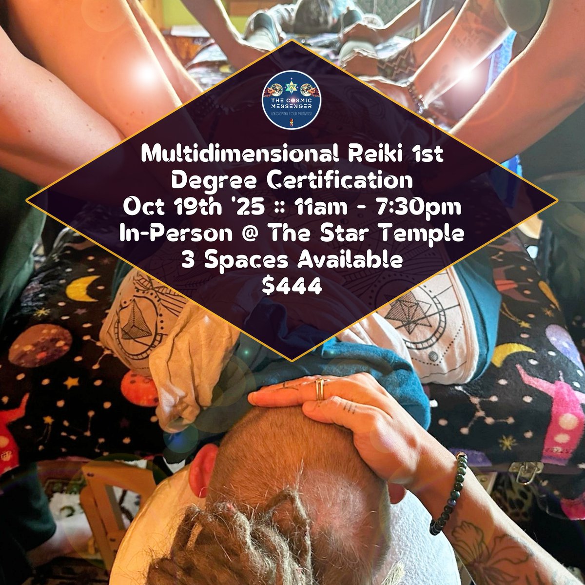 TheCosmicMssngr's tweet image. You are just an email away, for taking this divine opportunity to be fully trained in a 5D professional healing space:
Contact: thecosmicmessenger33@gmail.com
Reiki Master Teacher :: Derek Pennett
Sacred Website: https:/linktr.ee/thecosmicmessenger
#reiki #reikicertification