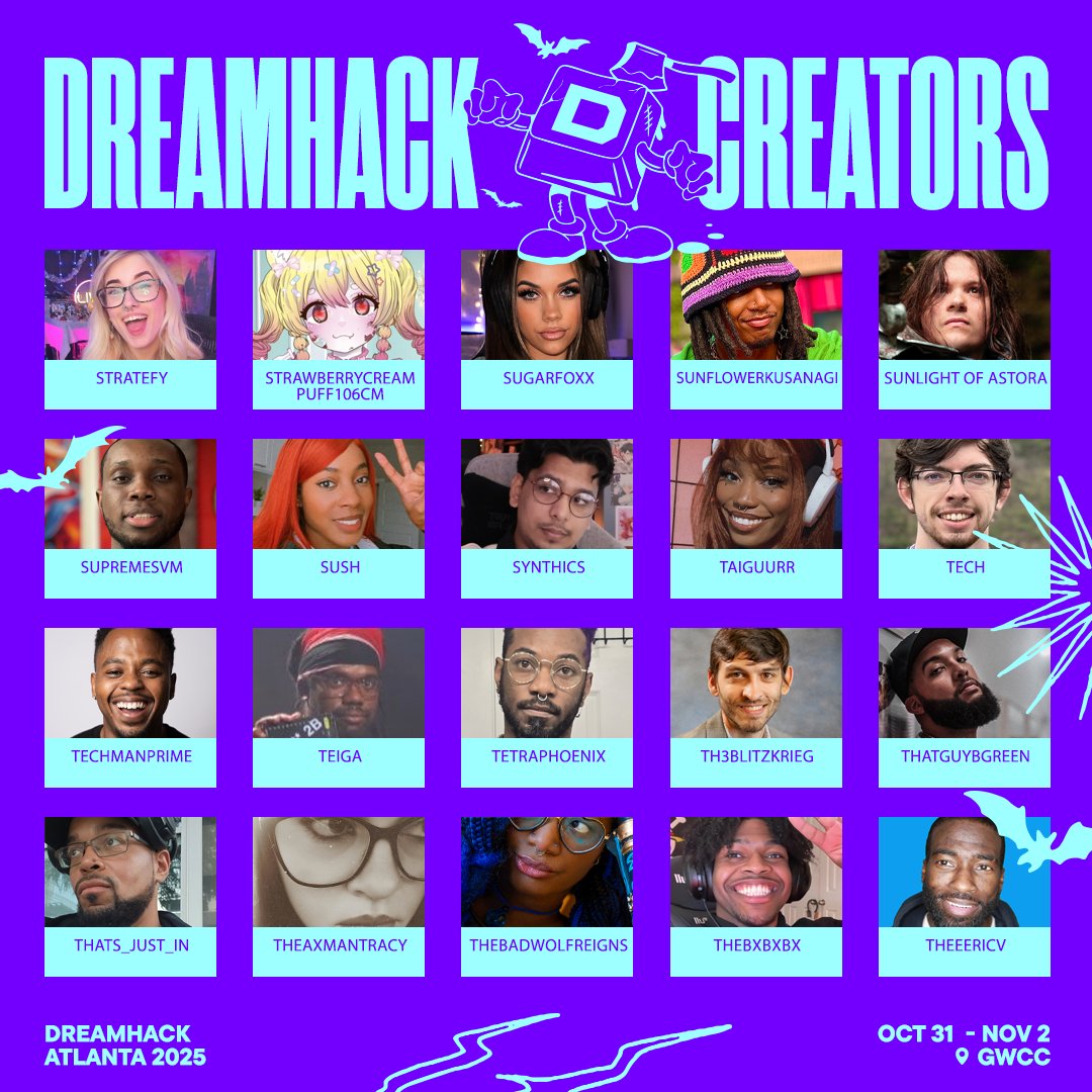 DreamHack North America (@dreamhackna) on Twitter photo <a href="/itslazeepanda/">LazeePanda🔜DREAMHACK ATLANTA</a> <a href="/BGTstreams/">Black Gamertainment</a> <a href="/LivieeKillz/">Liviee ➡️ Dreamhack Atlanta</a> <a href="/BlazMango/">RG | Mango</a> <a href="/Phinxx2K/">Phinxx2K ࣪ ִֶָ☾. ♛📍Seattle</a> <a href="/pokchop50/">Pokchop</a> <a href="/RozesAreRad/">Roze</a> <a href="/UhRylo/">rylo ♛</a> <a href="/SHAZAMGAMINNG/">REIGN SHAMMY 🔜 DREAMHACKATL⚡️</a> <a href="/SHORTYPlE/">LG Shortypie🫧</a> <a href="/soCerena/">Cerena ❀ ➜ Dreamhack NA</a> <a href="/SprayitupJ/">SprayitupJay</a> <a href="/SwiftKiss_/">SwiftKiss🔜DreamhackATL</a> <a href="/TrulyEviLL/">TrulyEviLL 🔜 DreamHack ATL</a> <a href="/UntouchableWolf/">UntouchableWolf</a> <a href="/kloudnimbus/">VirtualRelease</a> <a href="/kokonataaa/">KokoNata 🔜 TwitchCon SD!</a> <a href="/kreationX/">kreationX</a> <a href="/0xSeli/">MERC 0xSELI🔺</a> <a href="/2eZMK/">Alliance | 2eZ</a> <a href="/AbiCooops/">AbiCoops</a> <a href="/AcmeOilPainting/">AcmeOilPainting</a> <a href="/Agony/">SoaR Agony</a> <a href="/alybella92/">🩷💜💙 Aly 💙💜🩷</a> <a href="/_Ambish/">Mainstream Bishy 🎵✨</a> <a href="/AndyLaso/">Andy</a> <a href="/AngelicLela/">Partner Pushing Lela 🔜 DreamHackATL</a> <a href="/anjeeezz/">❤️🔥Anjer❤️🔥</a> <a href="/BeauGoesLive/">Beau</a> <a href="/k1llercosplay/">Emmy</a> <a href="/ladydesiree/">Desiree Wright 🎶</a> <a href="/LaLadyPanda/">LLP 🔜 TwitchCon (they/she)</a> <a href="/stratefylol/">Stratefy🔜DreamHack ATL!🧡</a> Strawberrycreampuff106cm @xsugarfoxx <a href="/sunkusanagi/">☀️ S U N 🌻 🔜 DREAMHACK</a> @sunlightcosplay <a href="/supremesvm2/">Samurai D. Jacques 🇭🇹 🔜 DREAMHACK</a> <a href="/therealsush/">Big Sush</a> <a href="/synthics/">synthics 🍵→ DreamHack Atlanta</a> <a href="/taiguurr/">Taiga</a> <a href="/TechnoYT/">Techno</a> @techmanprime <a href="/NY_Teiga/">KANME | Teiga 🇹🇹 @ DHATL</a> Tetraphoenix <a href="/Th3Blitzkrieg/">Th3Blitzkrieg</a> <a href="/thatguybgreen/">thatguybgreen🔜 DreamHack NA</a> @thats_just_in <a href="/TheAxmanTracy/">TheAxmanTracy</a> <a href="/badwolfreigns/">Nyx</a> <a href="/thebxbxbx/">FEATURE BX IN FULL EFFECT</a> <a href="/TheeEricV/">Stream Teach 👓 🔜 DreamHack</a> <a href="/itslazeepanda/">LazeePanda🔜DREAMHACK ATLANTA</a> <a href="/BGTstreams/">Black Gamertainment</a> <a href="/LivieeKillz/">Liviee ➡️ Dreamhack Atlanta</a> <a href="/BlazMango/">RG | Mango</a> <a href="/Phinxx2K/">Phinxx2K ࣪ ִֶָ☾. ♛📍Seattle</a> <a href="/pokchop50/">Pokchop</a> <a href="/RozesAreRad/">Roze</a> <a href="/UhRylo/">rylo ♛</a> <a href="/SHAZAMGAMINNG/">REIGN SHAMMY 🔜 DREAMHACKATL⚡️</a> <a href="/SHORTYPlE/">LG Shortypie🫧</a> <a href="/soCerena/">Cerena ❀ ➜ Dreamhack NA</a> <a href="/SprayitupJ/">SprayitupJay</a> <a href="/SwiftKiss_/">SwiftKiss🔜DreamhackATL</a> <a href="/TrulyEviLL/">TrulyEviLL 🔜 DreamHack ATL</a> <a href="/UntouchableWolf/">UntouchableWolf</a> <a href="/kloudnimbus/">VirtualRelease</a> <a href="/kokonataaa/">KokoNata 🔜 TwitchCon SD!</a> <a href="/kreationX/">kreationX</a> <a href="/0xSeli/">MERC 0xSELI🔺</a> <a href="/2eZMK/">Alliance | 2eZ</a> <a href="/AbiCooops/">AbiCoops</a> <a href="/AcmeOilPainting/">AcmeOilPainting</a> <a href="/Agony/">SoaR Agony</a> <a href="/alybella92/">🩷💜💙 Aly 💙💜🩷</a> <a href="/_Ambish/">Mainstream Bishy 🎵✨</a> <a href="/AndyLaso/">Andy</a> <a href="/AngelicLela/">Partner Pushing Lela 🔜 DreamHackATL</a> <a href="/anjeeezz/">❤️🔥Anjer❤️🔥</a> <a href="/BeauGoesLive/">Beau</a> <a href="/k1llercosplay/">Emmy</a> <a href="/ladydesiree/">Desiree Wright 🎶</a> <a href="/LaLadyPanda/">LLP 🔜 TwitchCon (they/she)</a> <a href="/stratefylol/">Stratefy🔜DreamHack ATL!🧡</a> Strawberrycreampuff106cm @xsugarfoxx <a href="/sunkusanagi/">☀️ S U N 🌻 🔜 DREAMHACK</a> @sunlightcosplay <a href="/supremesvm2/">Samurai D. Jacques 🇭🇹 🔜 DREAMHACK</a> <a href="/therealsush/">Big Sush</a> <a href="/synthics/">synthics 🍵→ DreamHack Atlanta</a> <a href="/taiguurr/">Taiga</a> <a href="/TechnoYT/">Techno</a> @techmanprime <a href="/NY_Teiga/">KANME | Teiga 🇹🇹 @ DHATL</a> Tetraphoenix <a href="/Th3Blitzkrieg/">Th3Blitzkrieg</a> <a href="/thatguybgreen/">thatguybgreen🔜 DreamHack NA</a> @thats_just_in <a href="/TheAxmanTracy/">TheAxmanTracy</a> <a href="/badwolfreigns/">Nyx</a> <a href="/thebxbxbx/">FEATURE BX IN FULL EFFECT</a> <a href="/TheeEricV/">Stream Teach 👓 🔜 DreamHack</a>