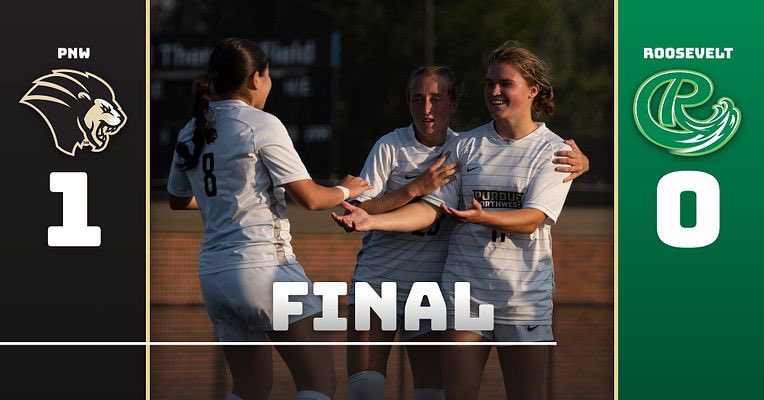 PNW WINS!!! 🔥🔥🔥
The <a href="/PNW_soccer/">Purdue Northwest Women's Soccer</a> team gets the win in the final minutes to take down Roosevelt on the road! 

Mia Davis gets the game-winner with Dakota Fulkerson handing out the assist! ⚽️

#PowerOnward 🦁