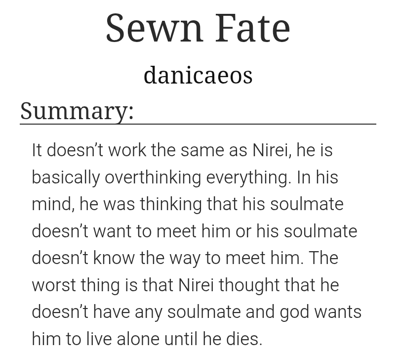 Day 5 - Red Thread of Fate

archiveofourown.org/works/71332961

(please read the tags first before continue to read)

for <a href="/suonireiweek25/">Suonirei Week 𖤓☽</a> 

#Suonireiweek2025