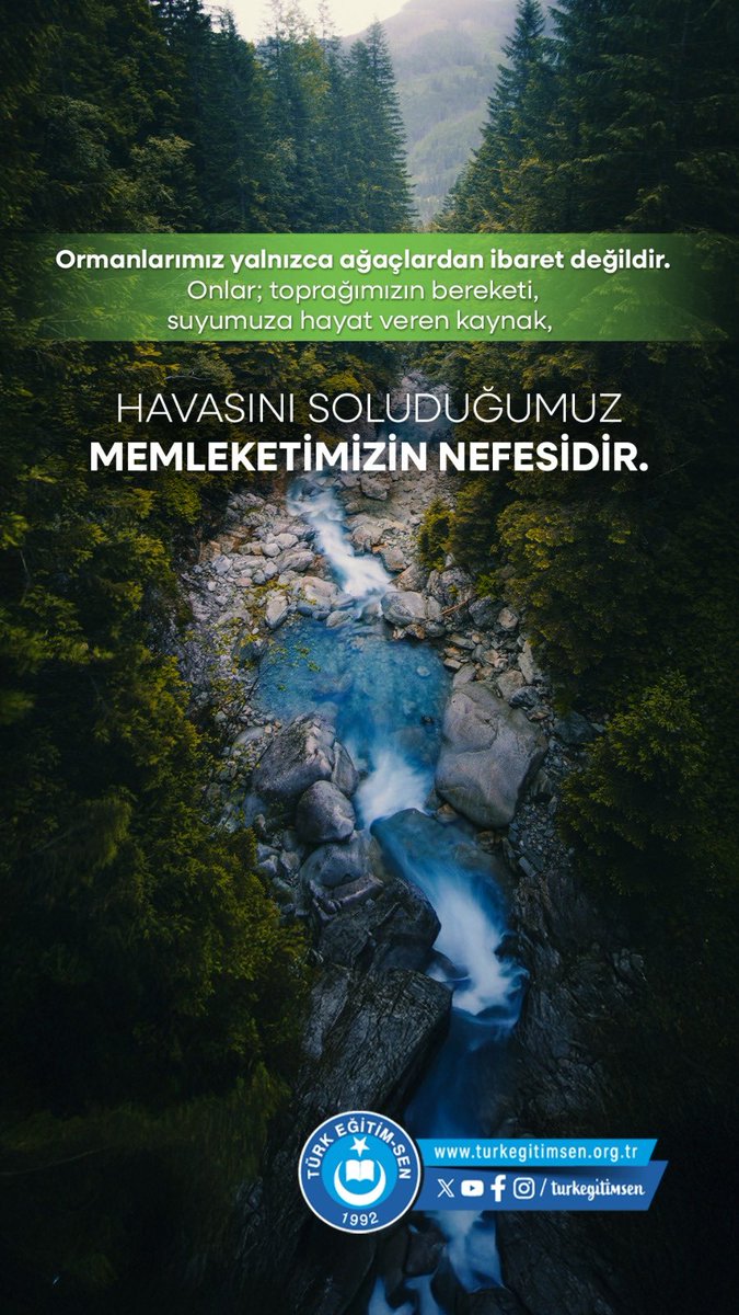 Ormanlar dünyanın nefesidir #YeşilVatanİçinElele