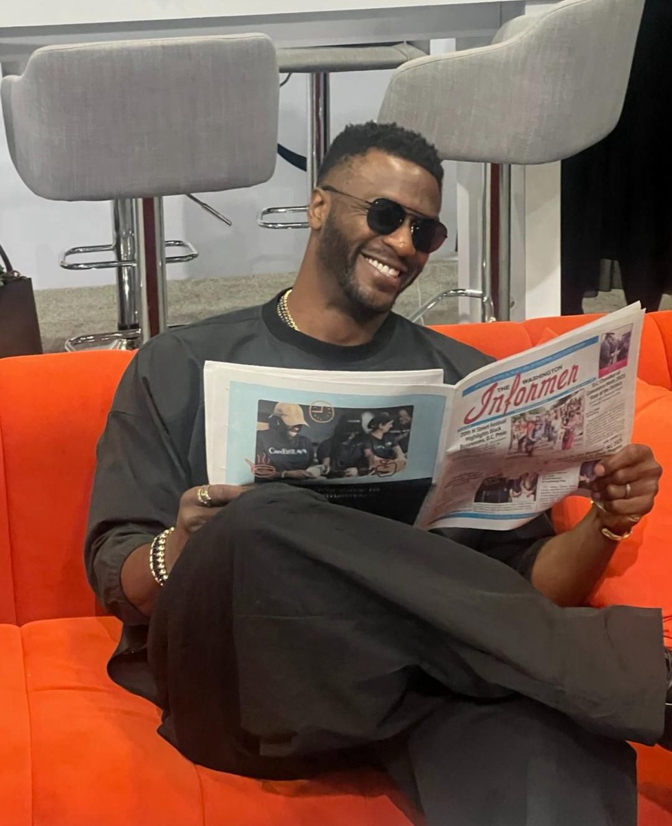 Aldis Hodge is currently in DC, reading the <a href="/WashInformer/">Washington Informer</a>! Support the Black Press!