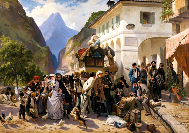 ArtCollectionLP's tweet image. Art of the Day! &quot;Italian Customs at Simplon , Giraud&quot;. Buy at: ArtPal.com/artcollectionl…